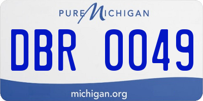 MI license plate DBR0049