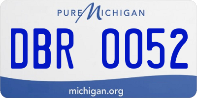 MI license plate DBR0052