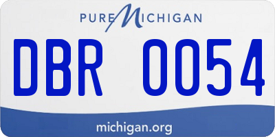 MI license plate DBR0054