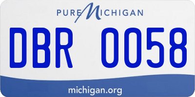MI license plate DBR0058