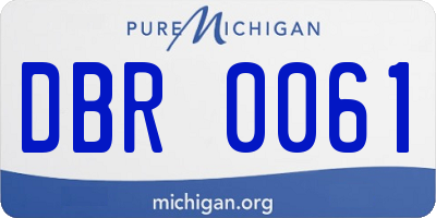 MI license plate DBR0061