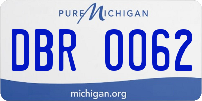 MI license plate DBR0062