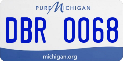 MI license plate DBR0068