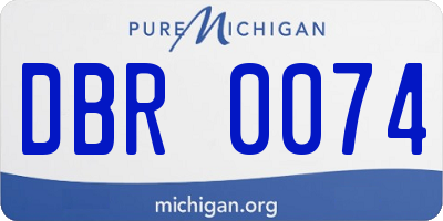 MI license plate DBR0074