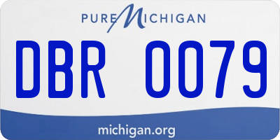 MI license plate DBR0079
