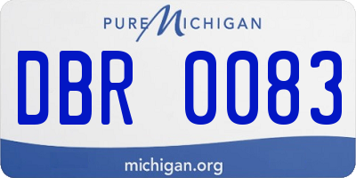 MI license plate DBR0083