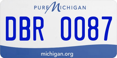MI license plate DBR0087