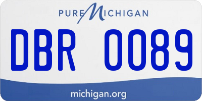 MI license plate DBR0089