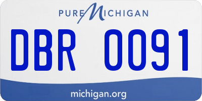 MI license plate DBR0091