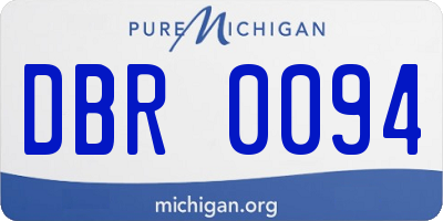 MI license plate DBR0094