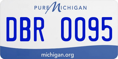 MI license plate DBR0095