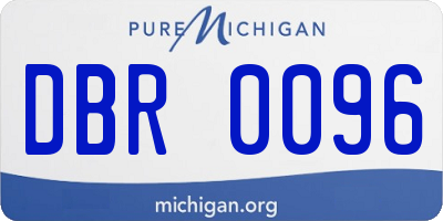 MI license plate DBR0096