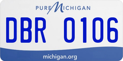 MI license plate DBR0106