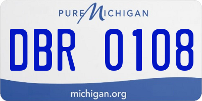 MI license plate DBR0108