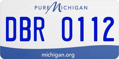 MI license plate DBR0112