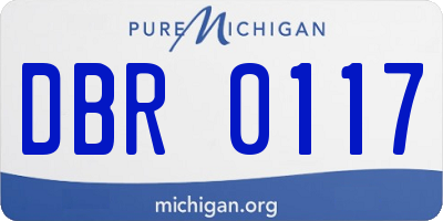 MI license plate DBR0117