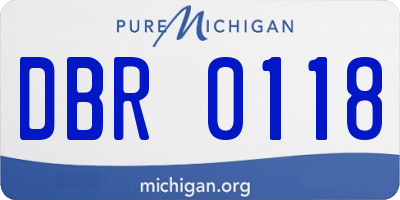 MI license plate DBR0118