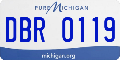 MI license plate DBR0119
