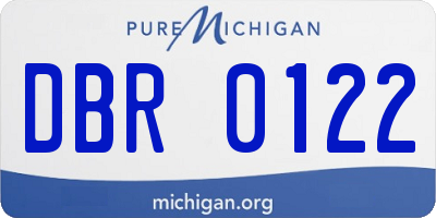 MI license plate DBR0122