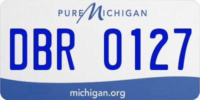 MI license plate DBR0127
