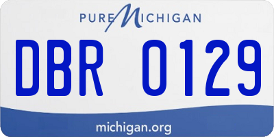 MI license plate DBR0129