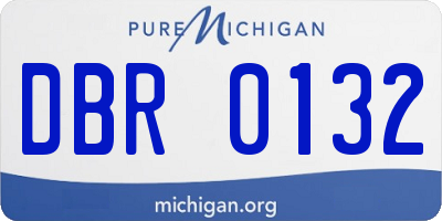 MI license plate DBR0132