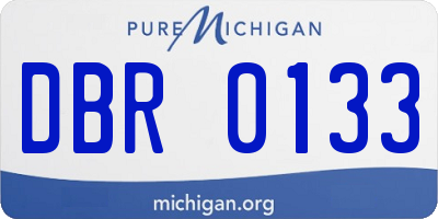 MI license plate DBR0133