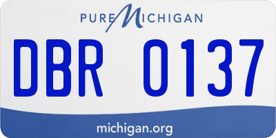 MI license plate DBR0137