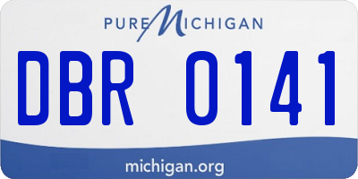 MI license plate DBR0141