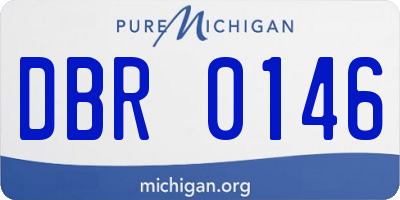 MI license plate DBR0146