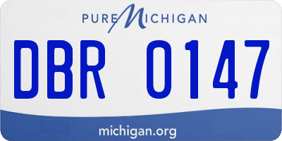 MI license plate DBR0147