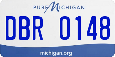 MI license plate DBR0148