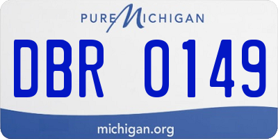 MI license plate DBR0149