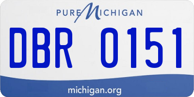 MI license plate DBR0151