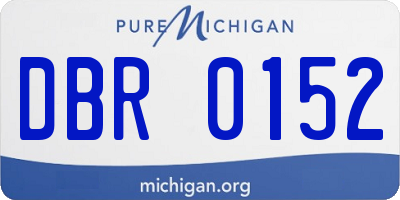MI license plate DBR0152