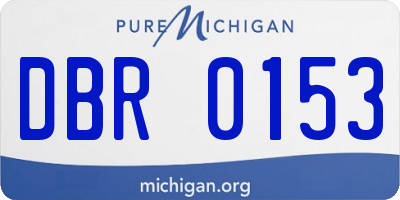 MI license plate DBR0153