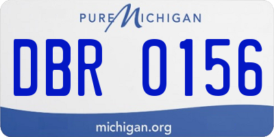 MI license plate DBR0156