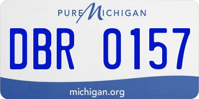 MI license plate DBR0157