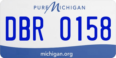 MI license plate DBR0158