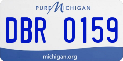 MI license plate DBR0159