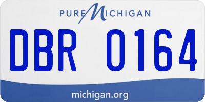 MI license plate DBR0164