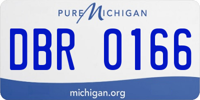 MI license plate DBR0166