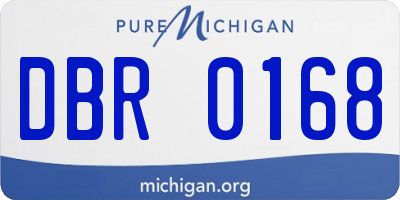MI license plate DBR0168
