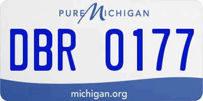 MI license plate DBR0177