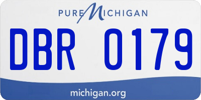 MI license plate DBR0179