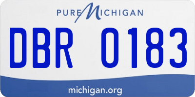 MI license plate DBR0183
