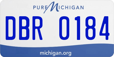 MI license plate DBR0184
