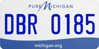 MI license plate DBR0185