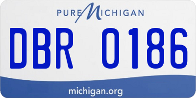 MI license plate DBR0186