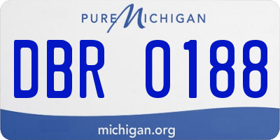 MI license plate DBR0188